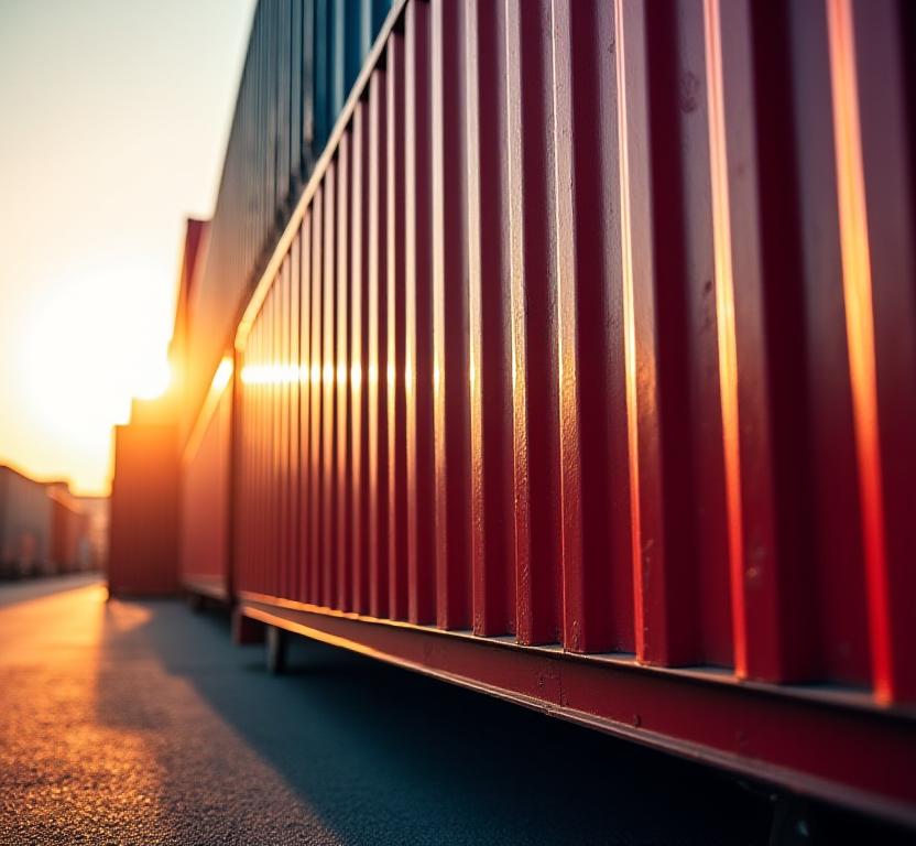 Close up of professional cargo loading in Newport Beach
